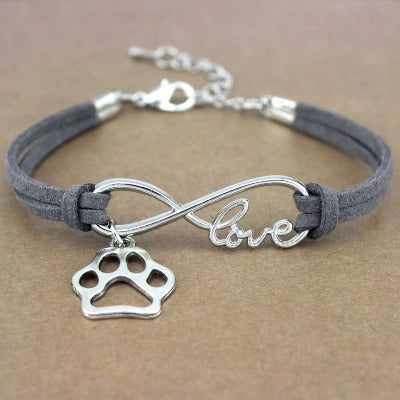 Dog Paws Love Charm Bracelet