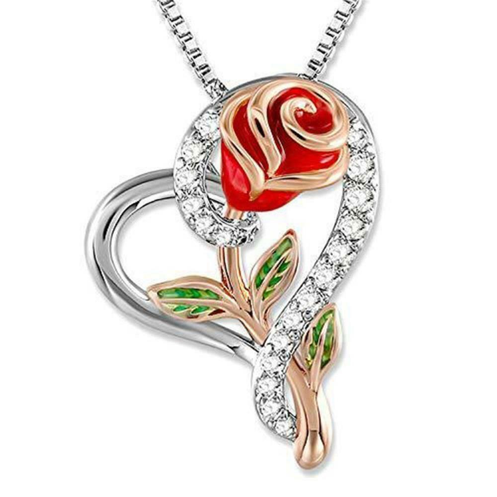 Heart & Rose Necklace
