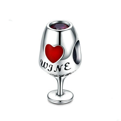 Red Wine Glass - Wine Jewelry charm