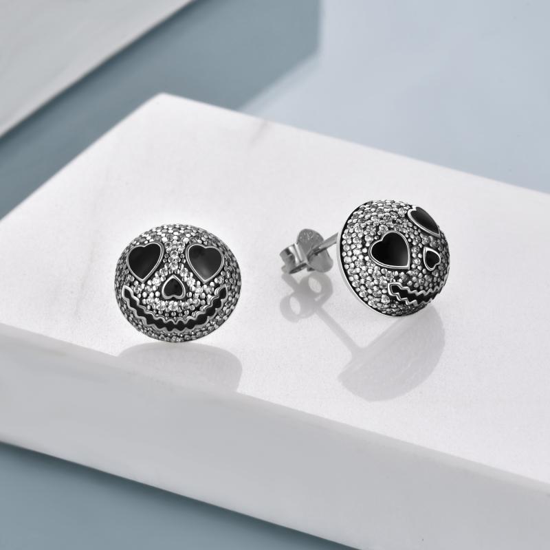Sterling Silver Nightmare Before Christmas (Jack and Sally Skull Jewelry)